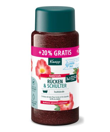 Kneipp Bath Crystals back and shoulder + 20 free with valuable devils claw extract soothing warming relaxing 720 g 1 g 720er Pack