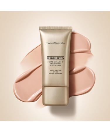 bareMinerals Skinlongevity Phyto-Vitamin C Brightening Moisturizer SPF 30 | Daily Face & Neck Cream for Glowing Skin - Buy Online on GoSupps.com
