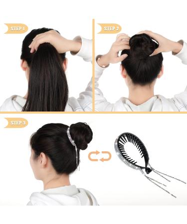 4 Pack Rhinestone Bride Bun Holders - Wedding Hair Accessories - Buy Online on GoSupps.com