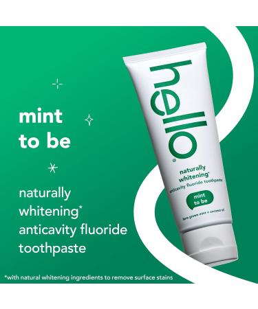 Hello Naturally Whitening Anticavity Fluoride Toothpaste 5 Oz Tube Natural Whitening Toothpaste with Coconut Oil Whitens Naturally and Helps Remove Surface Stains SLS Free Vegan Mint 3 Pack - Buy Online on GoSupps.com
