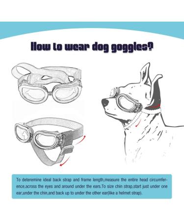 NAMSAN Dog Sunglasses - UV Protection & Waterproof Adjustable Glasses for Small Dogs & Cats - Black - Buy Online on GoSupps.com