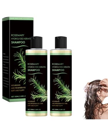 Shampooing de croissance des cheveux au romarin bio - Shampoing la k ratine hydrolys e au romarin naturel - Pour renforcer les cheveux fins et la perte de cheveux - Lot de 2
