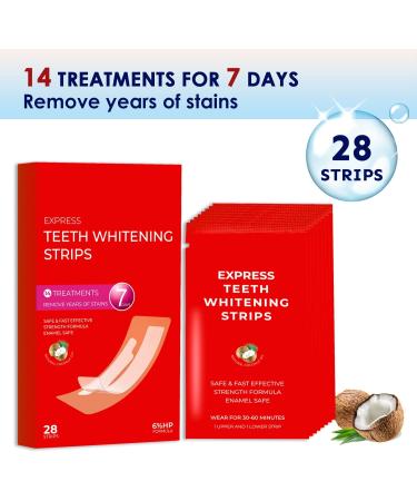 Teeth Whitening Strips Kit (28Pcs) - Sensitive Teeth Whitening Treatment - Buy Online on GoSupps.com
