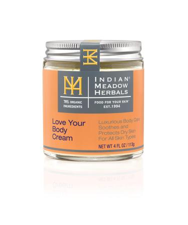 Indian Meadow Herbals Love Your Body Cream (4oz) - Luxurious Ultra Repair Cream Soothes & Protects Dry Itchy Skin scaly sensitive skin. For Face & Body.