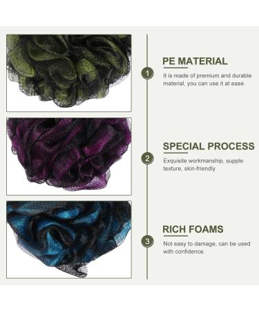 Buy FOMIYES 4pcs Bath Ball & Flower Pouf - Body Scrubber & Shower Loofah for Women | Mesh Pouf & Back Scrubber for Ultimate Cleanliness - Buy Online on GoSupps.com