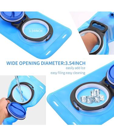 Hydration Bladder 1.5L 2L 3L - Upgraded Leak-Proof Water Reservoir for Hiking Camping Running Cycling | Blue 2L - Buy Online on GoSupps.com