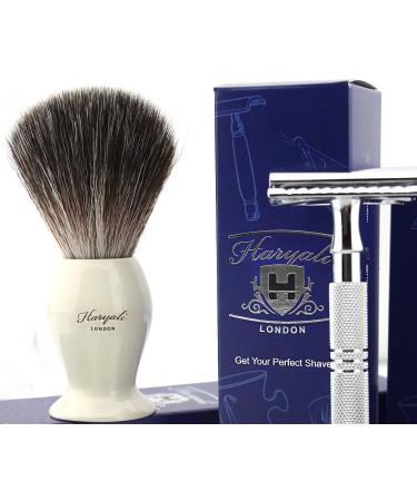Men's Shaving Set - Pure Badger Hair Brush Bowl & Soap | Premium Grooming Gift - IA Brand - Buy Online on GoSupps.com