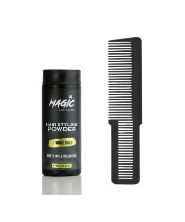 Magic Cosmetics Hair Styling Powder 20gr | Unisex Root Hair Styling Powder | Matt Look | Anti-Gravity Powder Styler & 037 Hair Beard Styling Comb | Flexible | Anti-Static Handle | For Hair and Beard POWDER WAX AND COMB 037