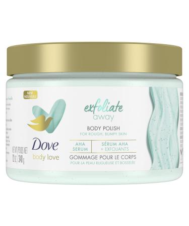 Dove Body Love Body Scrub for rough bumpy skin Exfoliate Away body scrub with AHAs for silky smooth skin 340 g