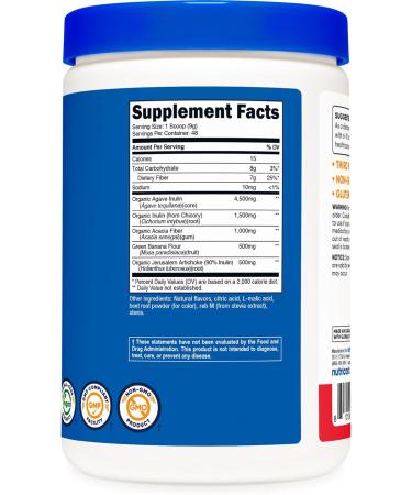 Nutricost Prebiotic Fiber Fruit Punch Flavored (1 Pound) - Vegan Gluten-Free GMO-Free - Buy Online on GoSupps.com