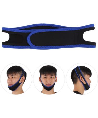 Adjustable Breathable Anti-Snoring Chin Strap with Jaw Support Belt - Royal Blue Edge Cover - Buy Online on GoSupps.com