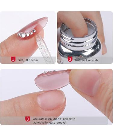Adhesive Gel: Precision Glue Softener for False Nails | Safe Formula for Removing Stickers and Gel Easy Nails and Toenail Care at Home Salt - Buy Online on GoSupps.com