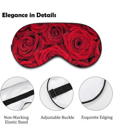 Shop Red Rose Flower Sleep Mask for Women | Adjustable Eye Shades & Elastic Strap | International Shipping Available - Buy Online on GoSupps.com