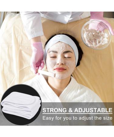 Quesuc Spa Facial Headband Make Up Wrap Head Terry Cloth Headband Adjustable Towel for Face Washing Shower 3 Pieces (White Black Pink) - Buy Online on GoSupps.com