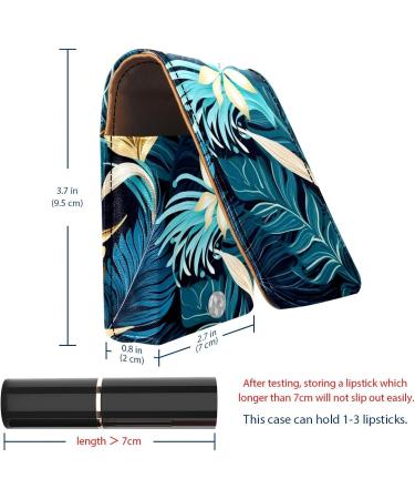 Travel Lipstick Organizer Case | Portable Makeup Bag with Mirror | Tropical Leaves Design - E560a5vyyu - Buy Online on GoSupps.com