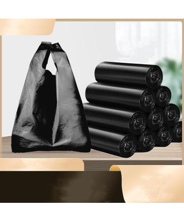 Garbage Bag Portable Home Living Room Black Vest Style Plastic Bag Kitchen Black 50 32*52cm - Buy Online on GoSupps.com