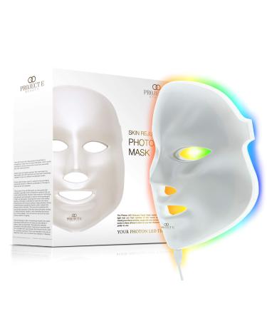 Project E Beauty 7 Colors LED Face Mask Light Therapy Anti-Aging Facial Skincare Routine | Skin Tightening | Calm Inflammation & Sensitive Skin | Reduce Wrinkle | Brightens Skin | Collagen Boost