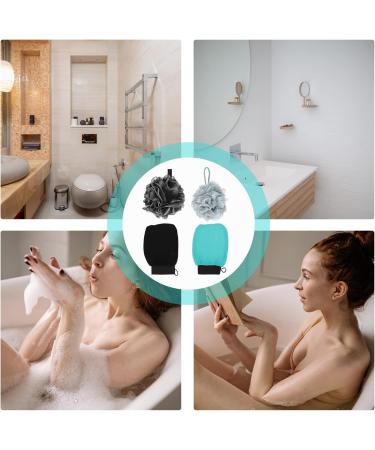 Housoutil 2 Sets Bath Set Shower Scrubber for Body Loofah Sponge Shower Loofah Men Body Scrub Bath Accessories Holiday Bath Scrubber Bath Gloves Balls Bath Ball Single Layer Rayon - Buy Online on GoSupps.com