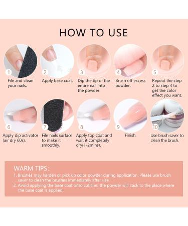 Saviland 60g Nude Pink Dipping Powder - French Nail Art Starter Set | No Nail Lamp Required | Strengthening Dip Powder for Manicure - Buy Online on GoSupps.com