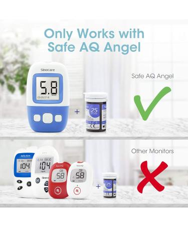 sinocare Diabete Blood Glucose Test Strips x 50 & Diabetes Lancets x 50 Safe AQ Angel Blood Sugar Test Strips for Safe AQ Angel Only Test strips & Lancets * 50 - Buy Online on GoSupps.com