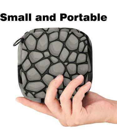 Marble Gray Stone Pattern Sanitary Napkin Pocket | Stylish & Storable Menstrual Cup Holder for Women & Teen Girls - Buy Online on GoSupps.com