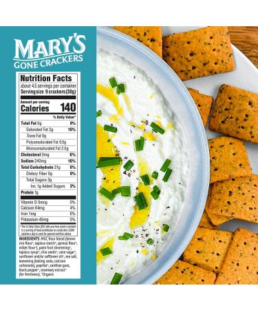 Mary's Gone Crackers Real Thin Organic Gluten-Free Sea Salt Crackers - 5oz (Pack of 1) - Buy Online on GoSupps.com