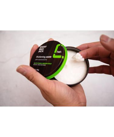 Every Man Jack Men's Hair Styling Thickening Paste Twin Pack - Medium Hold Matte Finish - Fragrance Free - 3.4oz x 2 - Buy Online on GoSupps.com
