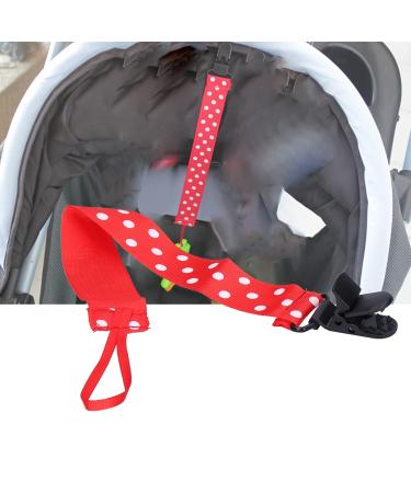 Buy Durable Foldable Pacifier Strap - 32 cm Non-Toxic Baby Pacifier Clip for Travel (Red Dot) - Buy Online on GoSupps.com