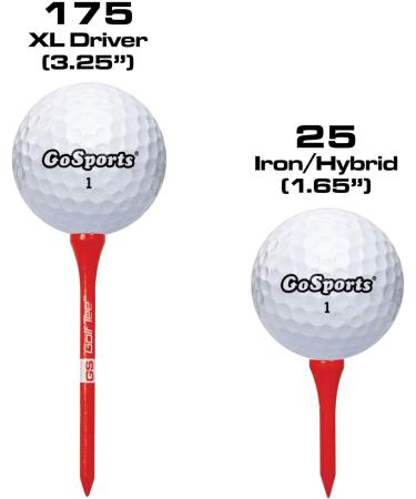 GoSports GS Premium Wooden Golf Tees - 3.25 Inch XL - Red - Buy Online on GoSupps.com