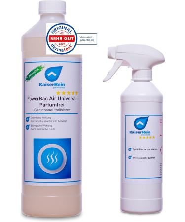 Kaiserrein 1L Odor Neutralizer - Powerbac Air Universal Perfume-Free Odor Remover for Apartments Cars & Pets - Eliminate Smoke Urine & Animal Smells - Buy Online on GoSupps.com