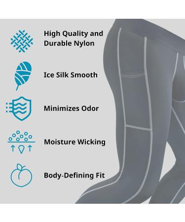 Men's D Pouch Compression Pants | Leggings Yoga Tights Base Layer | White Large - Buy Online on GoSupps.com