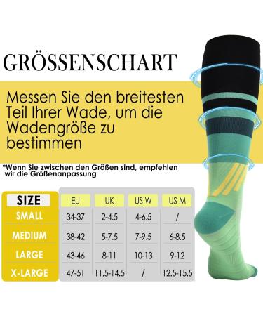 Buy Cheap4uk Compression Stockings for Men & Women - 15-20mmHg Support Socks for Sports Flight Running & Nursing - Size 38-42 Green - Buy Online on GoSupps.com