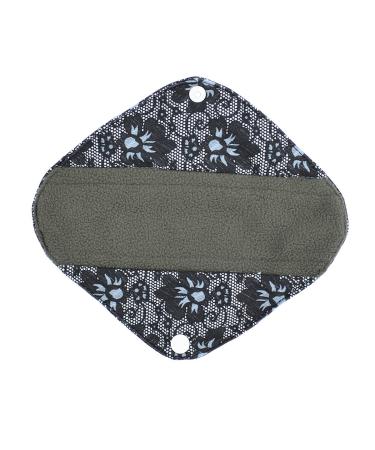 8 Inch Charcoal Bamboo Mama Cloth/Menstrual Pads/Reusable Sanitary Pads/Panty Liners (Black Lace)
