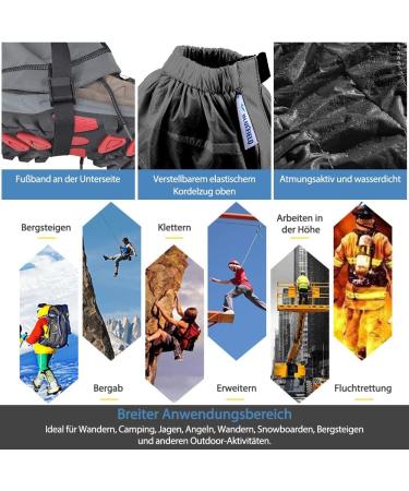 Waterproof Tyuodna Gaiters for Hiking Running & Outdoor Activities - Breathable Leg Gaiters for Men & Women - One Size Black - Buy Online on GoSupps.com