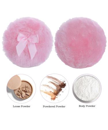 Buy WLLHYF 2 PCS Large Fluffy Powder Puff - 4 Inch Soft Velour Cosmetic Tool for Loose Powder Washable & Perfect for Wet/Dry Makeup - International Shipping Available - Buy Online on GoSupps.com