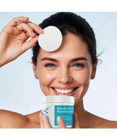 Glycolic Acid 20% Resurfacing Pads Exfoliating Facial Toner Pads With Vitamin C E Witch Hazel & Green Tea (50pcs) - Buy Online on GoSupps.com