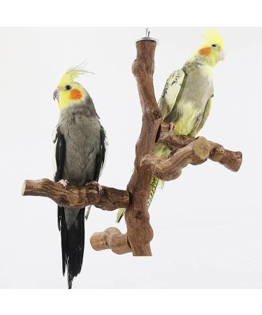 Allazon Bird Toys - 4 Natural Wood Swing Sticks & Grape Sticks for Parrots | Eco-Friendly Bird Accessories - Buy Online on GoSupps.com