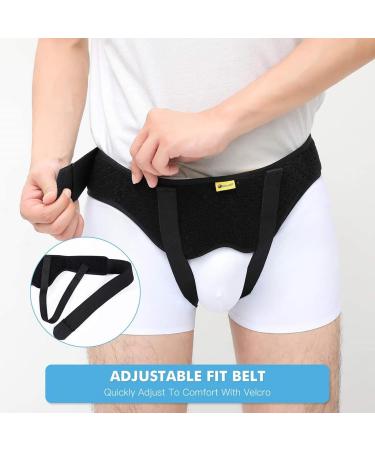Tenbon Hernia Belt - Flexible & Adjustable Inguinal Groin Support Truss for Men and Women - Pain Relief and Recovery Strap with Removable Compression Pads - Comfortable Material (L) - Buy Online on GoSupps.com