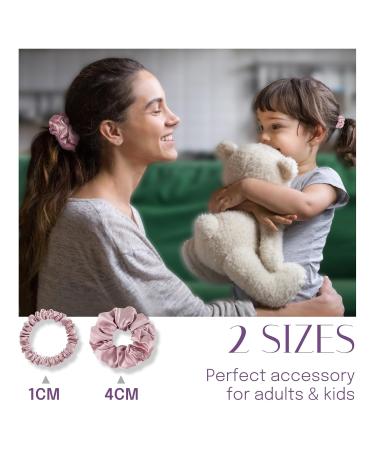 Osilk 3 Set 100% Silk Hair Ties - Small Scrunchies & Elastic Hair Bands - Luxurious Hair Jewelry - 3 Pieces (Lotos) for Effortless Styling - Buy Online on GoSupps.com