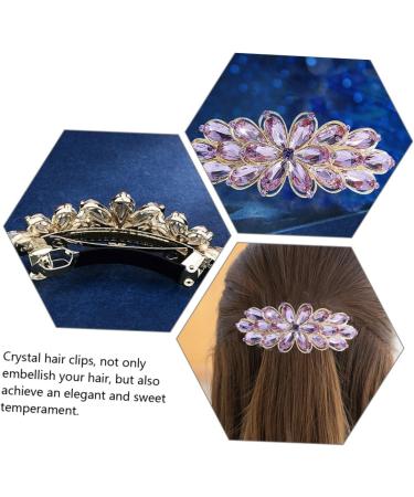HAPINARY Rhinestone Spring Hair Accessories Vintage Hair Accessories Crystal Hair Clips Hair Claw Clips for Girls Wedding Hair Clip Purple Miss Alloy Big Hairpin Delicate - Buy Online on GoSupps.com