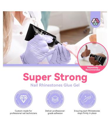 Saviland Nail Rhinestones Glue Gel - Clear Adhesive for DIY Nail Art Decorations - Buy Online on GoSupps.com