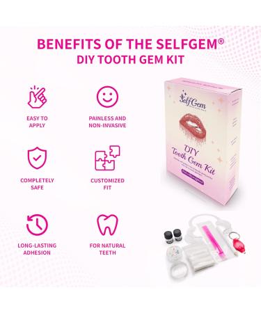Selfem DIY Tooth Jewelry Set | 6/12 High-Quality Swarovski Stones | Easy Application | 6x Diamond Gems | Sparkle & Shine Your Smile - Buy Online on GoSupps.com