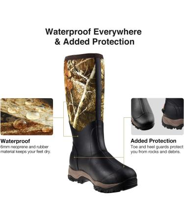 TIDEWE Men's 16 Insulated Waterproof Hunting Boots - 400g Realtree Edge Camo, Size 11 - Buy Online on GoSupps.com