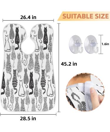 Beard Bib Apron for Men | Non-Stick Waterproof Hair Catcher & Grooming Cape | Stylish Cat Design - Buy Online on GoSupps.com