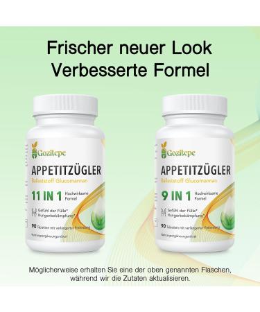 Natural Appetite Suppressant - High-Dose Glucomannan & Konjak Root - 90 Tablets for Women - 11 in 1 Effective Formula - Buy Online on GoSupps.com