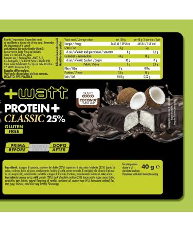 WATT - Protein + classic - 24 x 40 g - Protein bars - - Buy Online on GoSupps.com