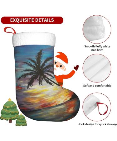 Ffexs Pier Lights Velvet Christmas Socks One Size Tropical Sunset for New Year & Holiday Cheer - Buy Online on GoSupps.com