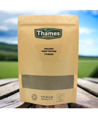 Organic Hemp Protein Powder 1kg Certified Organic Non-GMO Vegan No Additives No Preservatives Resealable Bag by Thames Organic 1kg - Buy Online on GoSupps.com