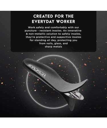 STLFLX Non-Metallic SoleGUARDZ Puncture Resistant Insole | Large Size for Men 9-10 US and Women 10-11 US | Ideal for Regular Shoes, Work Boots, and Safety Footwear - Buy Online on GoSupps.com