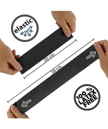 Alpidex Self-Adhesive Bandage Rolls - 6 Pack 5 cm x 4.5 m Black - Sport & Vet Wrap Tape Durable PET Fixing Tape - Buy Online on GoSupps.com